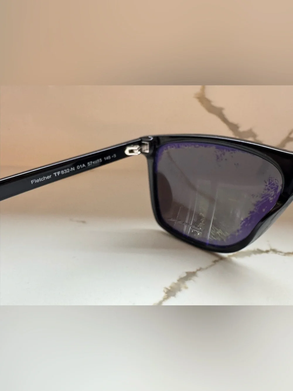Tom Ford Fletcher Black Square Sunglasses TF832 AS IS/NEED LENSES